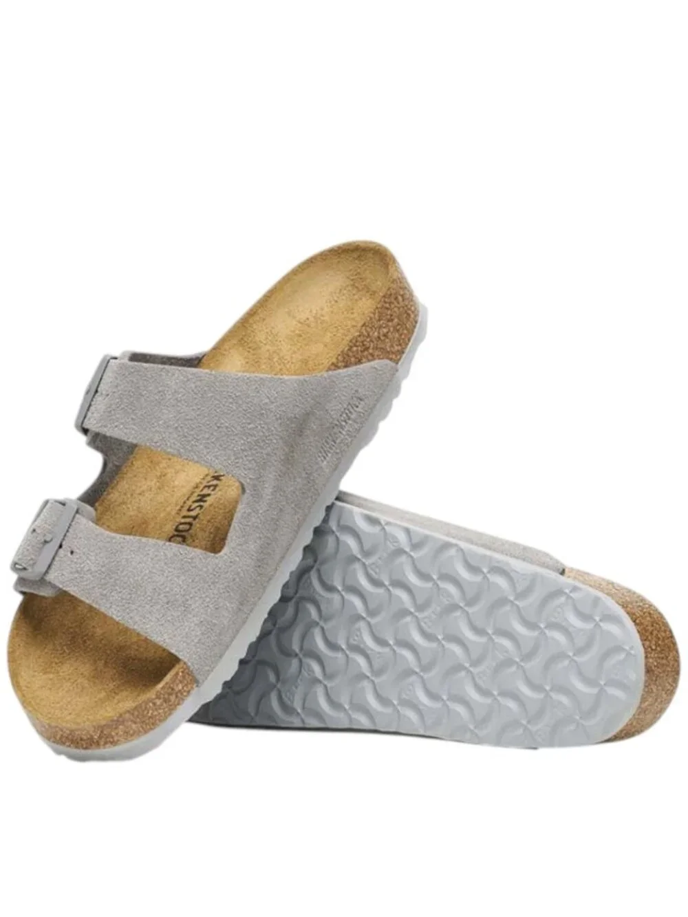Birkenstock Arizona Soft Footbed Slide Sandals Basalt Light Blue Unisex Size 10